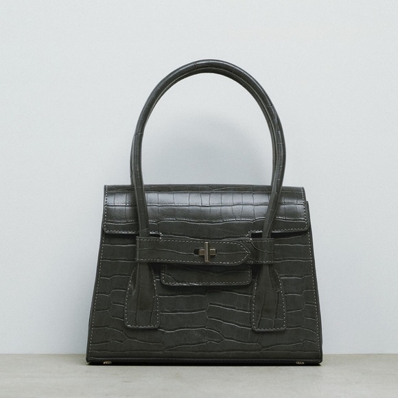 Zara mock croc double strap city bag - Picture 15 of 15